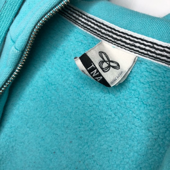 Aritzia TNA Zip-Up Hoodie | Aqua Size XS - Picture 10 of 13